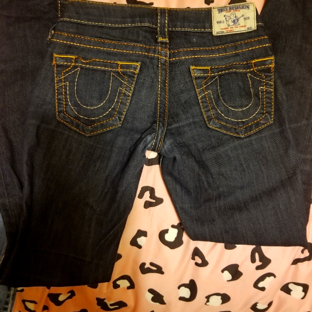 True Religion Dark Wash Skinny Denim